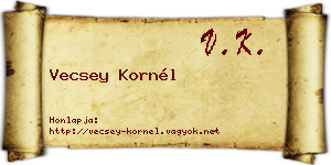 Vecsey Kornél névjegykártya